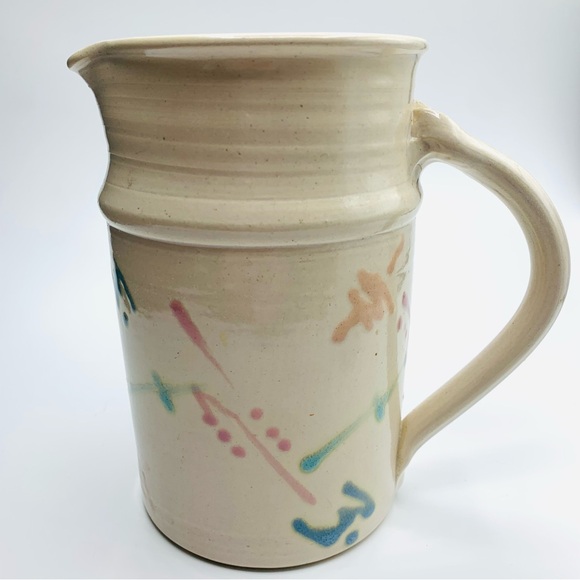 Vintage Signed Studio Pottery Pitcher Retro - Picture 3 of 10